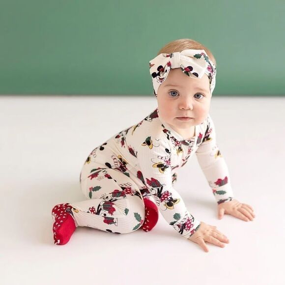 NWT POSH PEANUT DISNEY MINNIE MOUSE HOLIDAY CONVERTIBLE ONE PIECE 9/12M - Picture 1 of 6